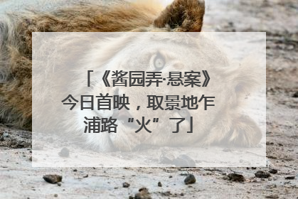 《酱园弄·悬案》今日首映，取景地乍浦路“火”了