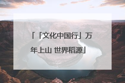 「文化中国行」万年上山 世界稻源