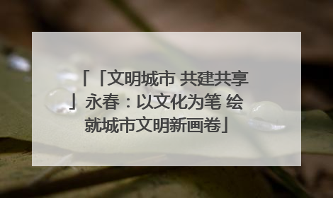 「文明城市 共建共享」永春：以文化为笔 绘就城市文明新画卷