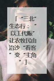 “三北”生态行：“以工代赈”让农牧民由治沙“看客”变“主角”