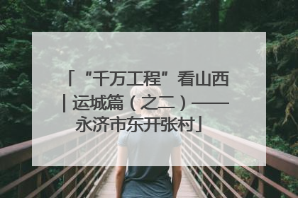 “千万工程”看山西｜运城篇（之二）——永济市东开张村