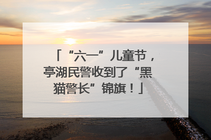 “六一”儿童节，亭湖民警收到了“黑猫警长”锦旗！