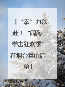 “拳”力以赴！“闹海·拳击狂欢季”在烟台莱山启幕