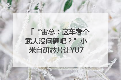 “雷总：这车考个武大没问题吧？”小米自研芯片让YU7会学习｜汽车科技