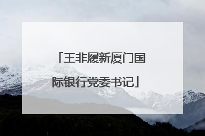 王非履新厦门国际银行党委书记