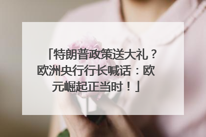 特朗普政策送大礼？欧洲央行行长喊话：欧元崛起正当时！