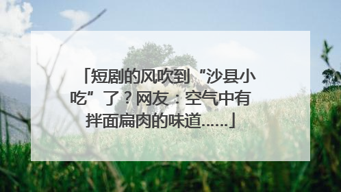 短剧的风吹到“沙县小吃”了？网友：空气中有拌面扁肉的味道……