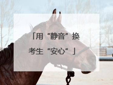 用“静音”换考生“安心”