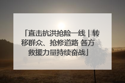 直击抗洪抢险一线｜转移群众、抢修道路 各方救援力量持续奋战