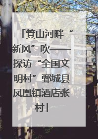 箕山河畔“新风”吹——探访“全国文明村”鄄城县凤凰镇酒店张村