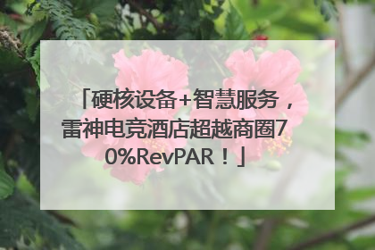 硬核设备+智慧服务，雷神电竞酒店超越商圈70%RevPAR！