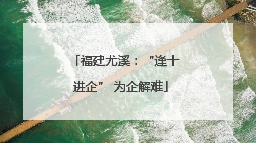 福建尤溪：“逢十进企” 为企解难
