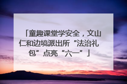 童趣课堂学安全，文山仁和边境派出所“法治礼包”点亮“六一”