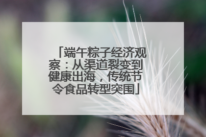 端午粽子经济观察：从渠道裂变到健康出海，传统节令食品转型突围