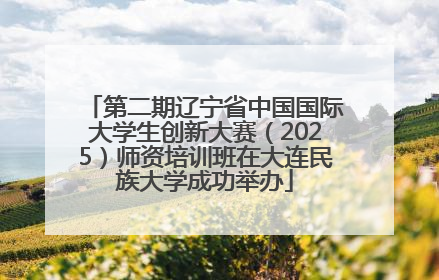 第二期辽宁省中国国际大学生创新大赛（2025）师资培训班在大连民族大学成功举办
