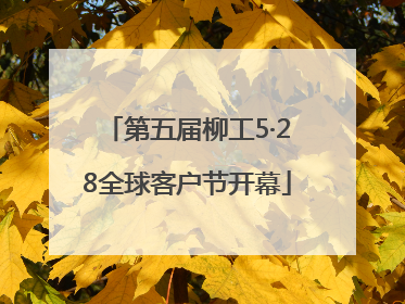 第五届柳工5·28全球客户节开幕