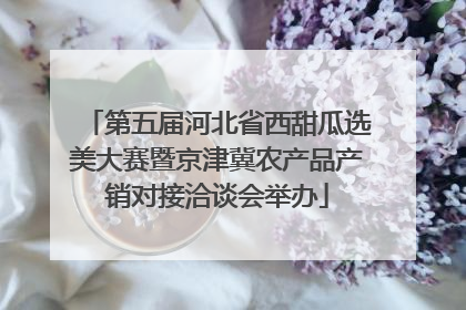 第五届河北省西甜瓜选美大赛暨京津冀农产品产销对接洽谈会举办