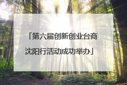 第六届创新创业台商沈阳行活动成功举办