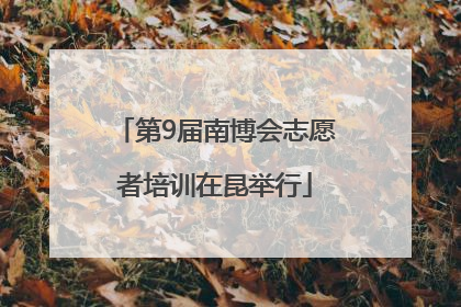 第9届南博会志愿者培训在昆举行