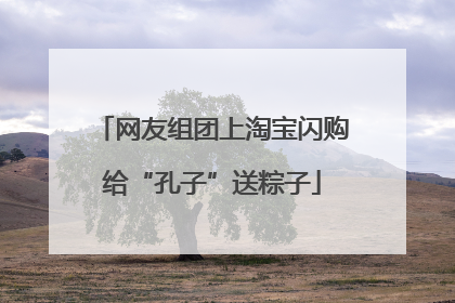 网友组团上淘宝闪购给“孔子”送粽子