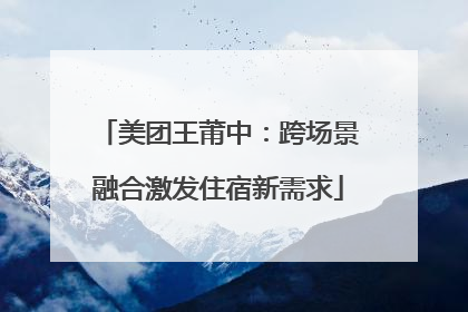 美团王莆中：跨场景融合激发住宿新需求