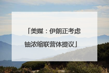 美媒：伊朗正考虑铀浓缩联营体提议