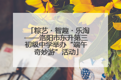粽艺・智趣・乐淘——洛阳市东升第三初级中学举办“端午奇妙游”活动