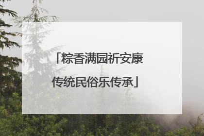 粽香满园祈安康 传统民俗乐传承