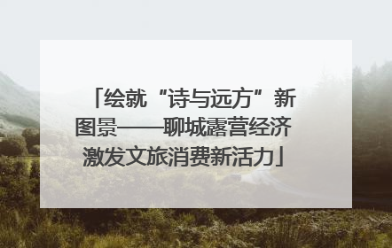 绘就“诗与远方”新图景——聊城露营经济激发文旅消费新活力