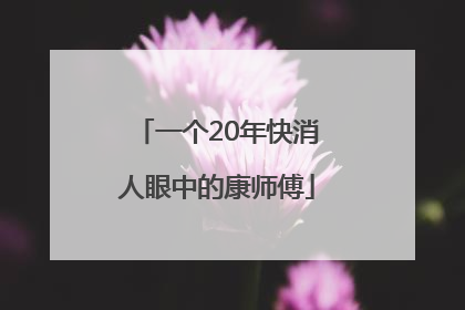 一个20年快消人眼中的康师傅