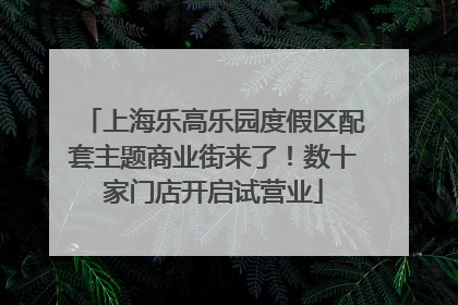 上海乐高乐园度假区配套主题商业街来了！数十家门店开启试营业