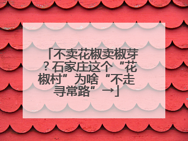 不卖花椒卖椒芽？石家庄这个“花椒村”为啥“不走寻常路”→