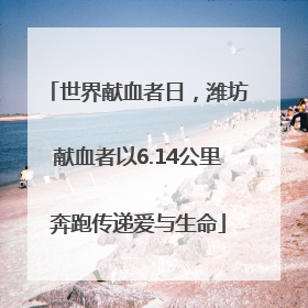 世界献血者日，潍坊献血者以6.14公里奔跑传递爱与生命