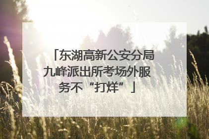 东湖高新公安分局九峰派出所考场外服务不“打烊”