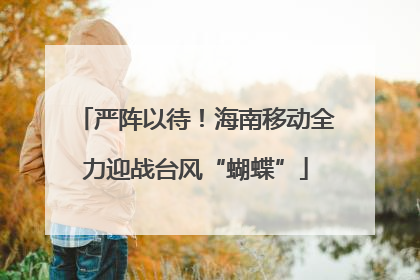 严阵以待！海南移动全力迎战台风“蝴蝶”