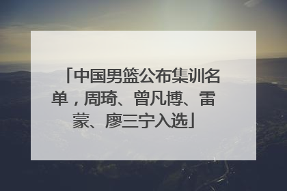 中国男篮公布集训名单，周琦、曾凡博、雷蒙、廖三宁入选