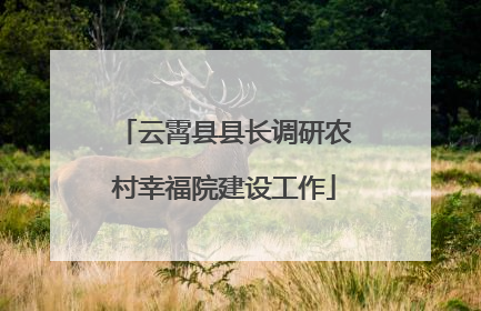 云霄县县长调研农村幸福院建设工作