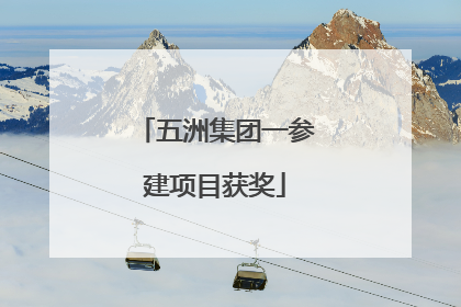 五洲集团一参建项目获奖