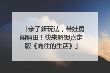 亲子新玩法，带娃勇闯稻田！快来解锁嘉定版《向往的生活》