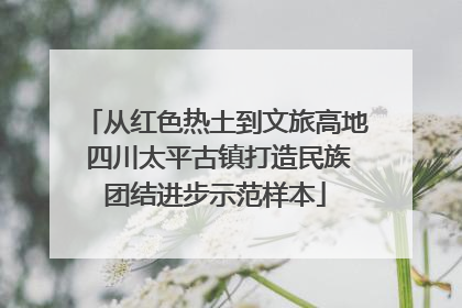 从红色热土到文旅高地 四川太平古镇打造民族团结进步示范样本
