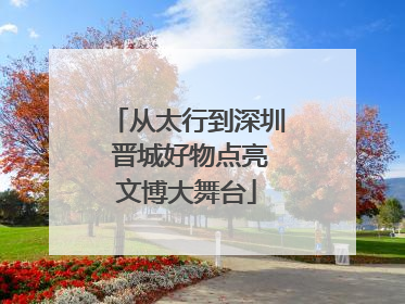 从太行到深圳 晋城好物点亮文博大舞台
