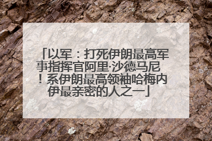 以军：打死伊朗最高军事指挥官阿里·沙德马尼！系伊朗最高领袖哈梅内伊最亲密的人之一
