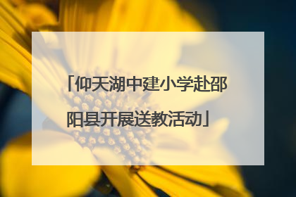 仰天湖中建小学赴邵阳县开展送教活动