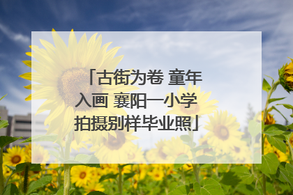 古街为卷 童年入画 襄阳一小学拍摄别样毕业照