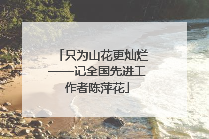 只为山花更灿烂——记全国先进工作者陈萍花
