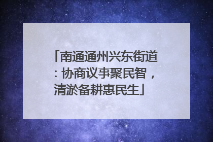 南通通州兴东街道：协商议事聚民智，清淤备耕惠民生