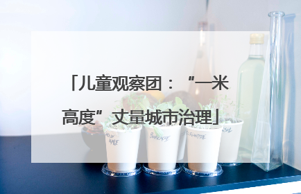 儿童观察团：“一米高度”丈量城市治理