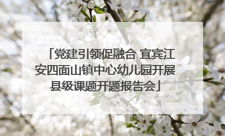 党建引领促融合 宜宾江安四面山镇中心幼儿园开展县级课题开题报告会