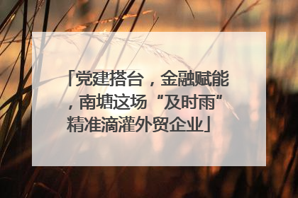 党建搭台，金融赋能，南塘这场“及时雨”精准滴灌外贸企业