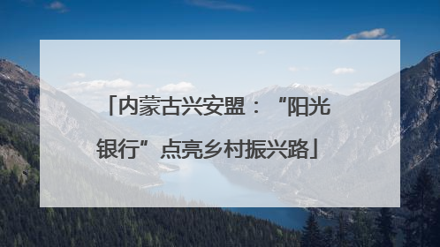 内蒙古兴安盟：“阳光银行”点亮乡村振兴路